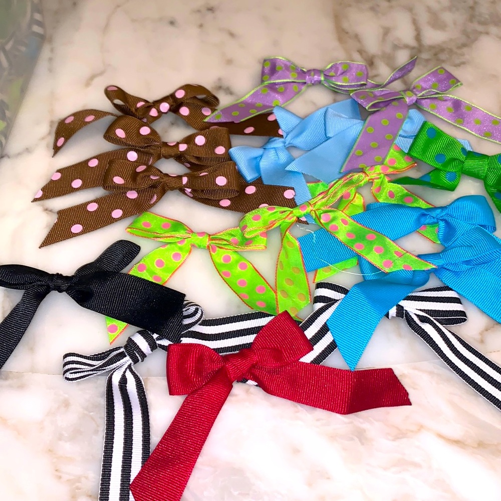 Tub - lot of lots of grosgrain Small Bows NWOT - Picture 2 of 6